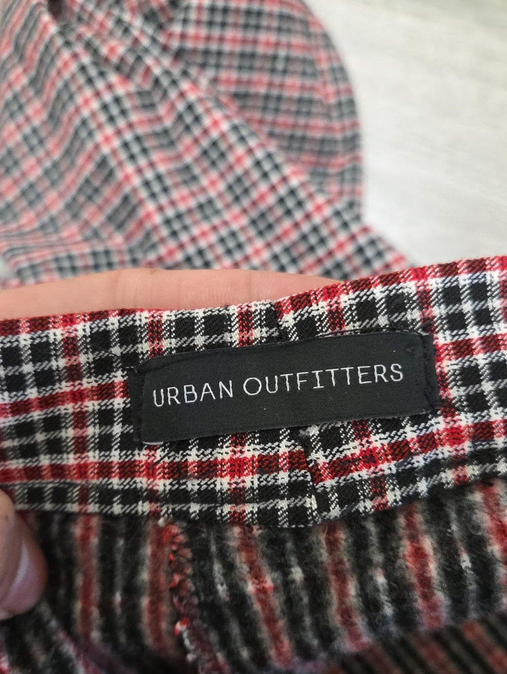Urban Outfitters Pink Black Plaid Bootcut Flare Pants Y2K Preppy - Picture 6 of 8